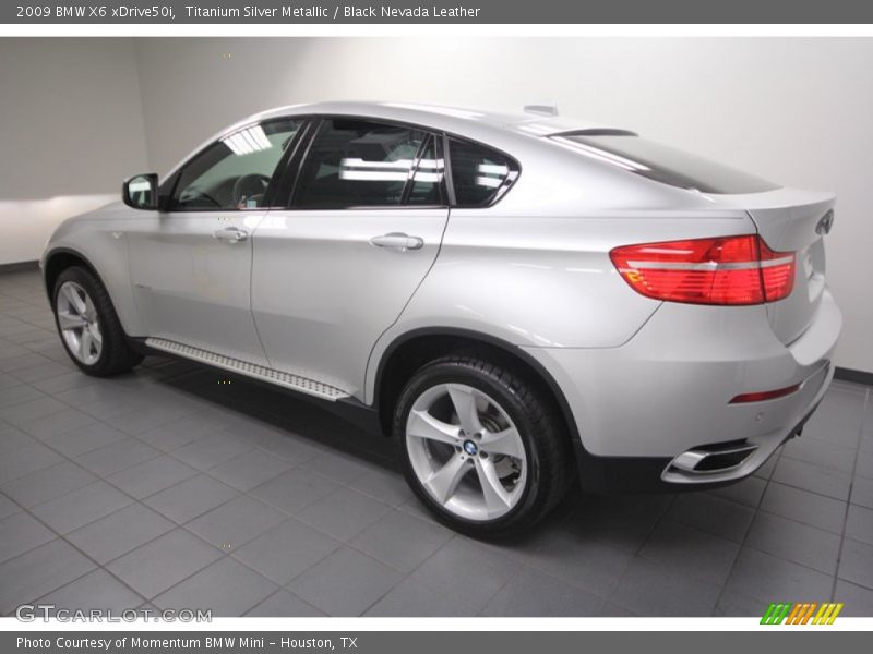 Titanium Silver Metallic / Black Nevada Leather 2009 BMW X6 xDrive50i