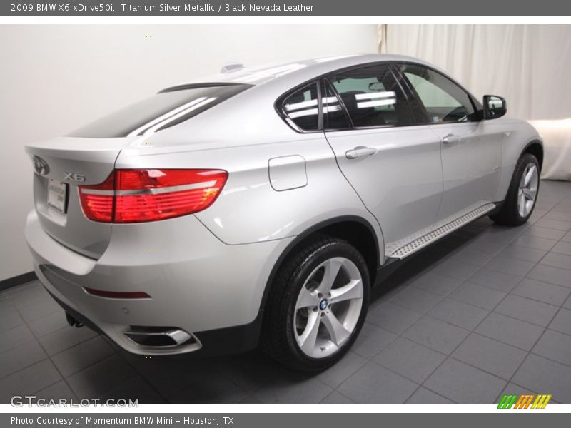Titanium Silver Metallic / Black Nevada Leather 2009 BMW X6 xDrive50i