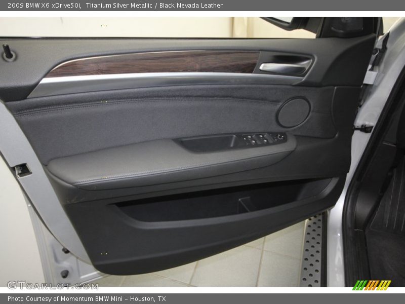 Titanium Silver Metallic / Black Nevada Leather 2009 BMW X6 xDrive50i