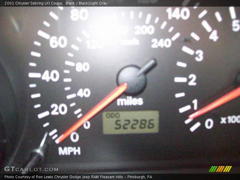 Black / Black/Light Gray 2001 Chrysler Sebring LXi Coupe