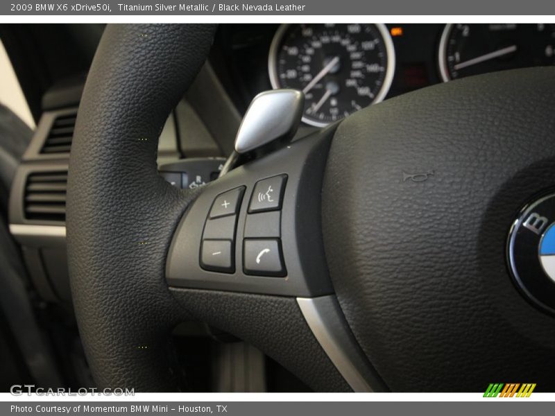 Titanium Silver Metallic / Black Nevada Leather 2009 BMW X6 xDrive50i