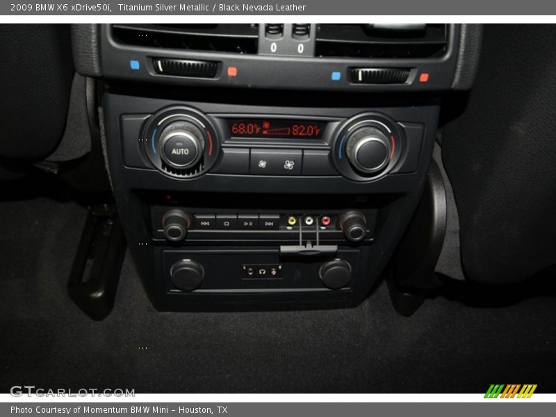 Titanium Silver Metallic / Black Nevada Leather 2009 BMW X6 xDrive50i
