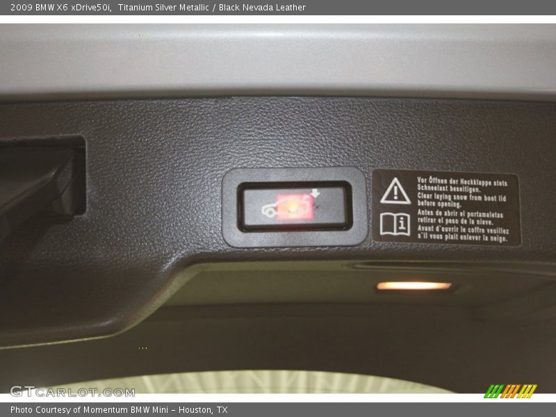 Titanium Silver Metallic / Black Nevada Leather 2009 BMW X6 xDrive50i