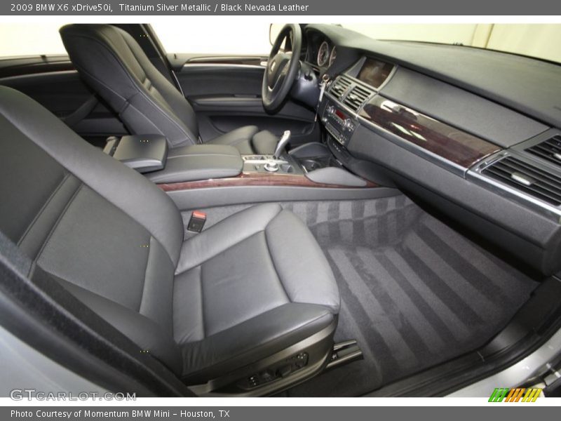 Titanium Silver Metallic / Black Nevada Leather 2009 BMW X6 xDrive50i