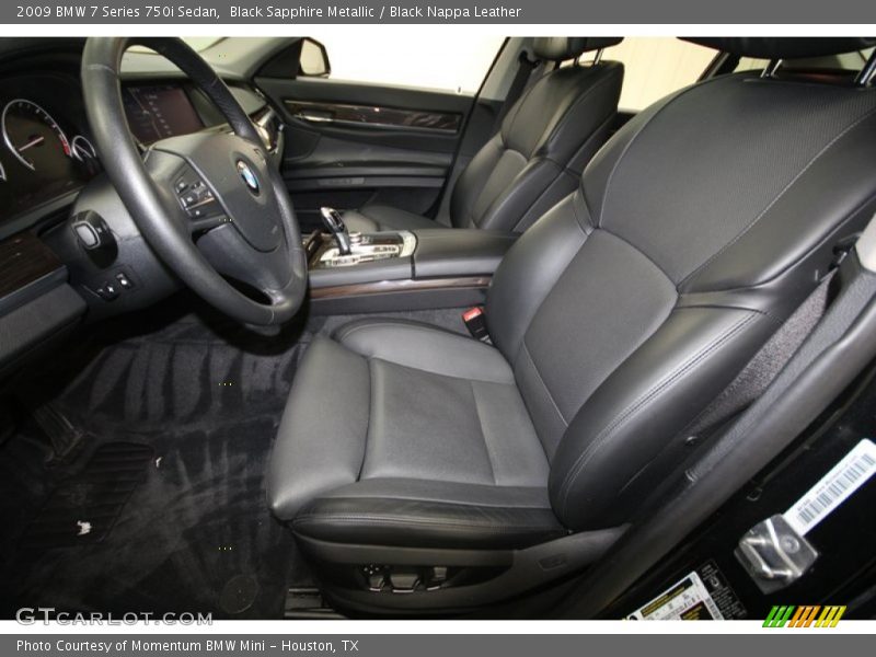 Black Sapphire Metallic / Black Nappa Leather 2009 BMW 7 Series 750i Sedan