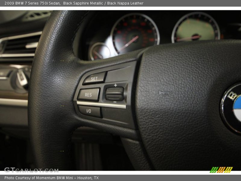 Black Sapphire Metallic / Black Nappa Leather 2009 BMW 7 Series 750i Sedan