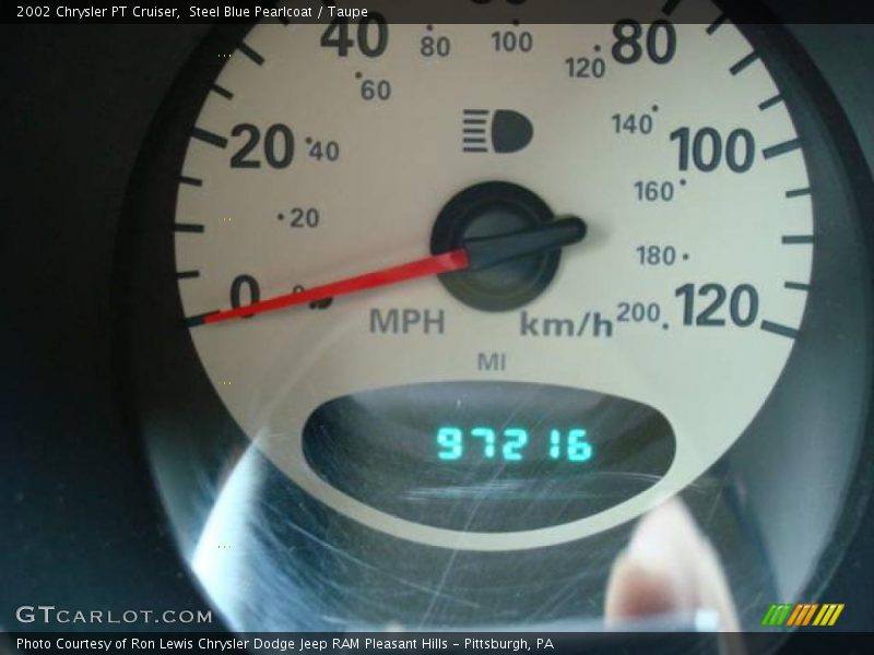 Steel Blue Pearlcoat / Taupe 2002 Chrysler PT Cruiser
