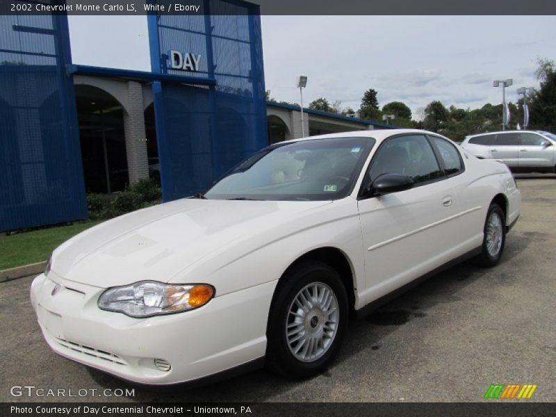 White / Ebony 2002 Chevrolet Monte Carlo LS