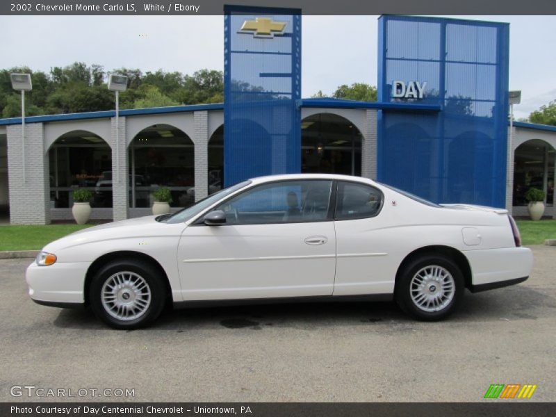 White / Ebony 2002 Chevrolet Monte Carlo LS