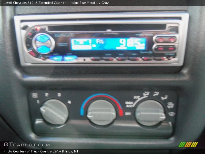 Indigo Blue Metallic / Gray 1998 Chevrolet S10 LS Extended Cab 4x4