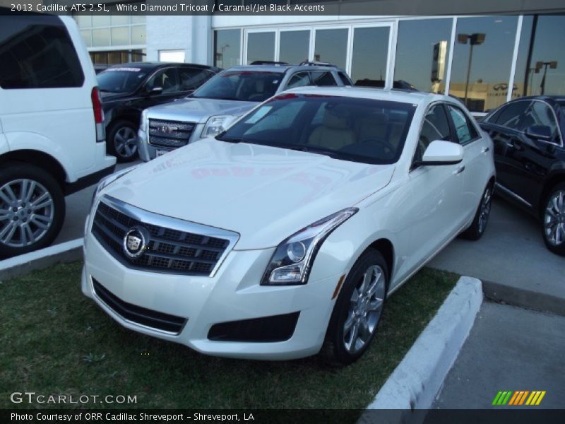 White Diamond Tricoat / Caramel/Jet Black Accents 2013 Cadillac ATS 2.5L
