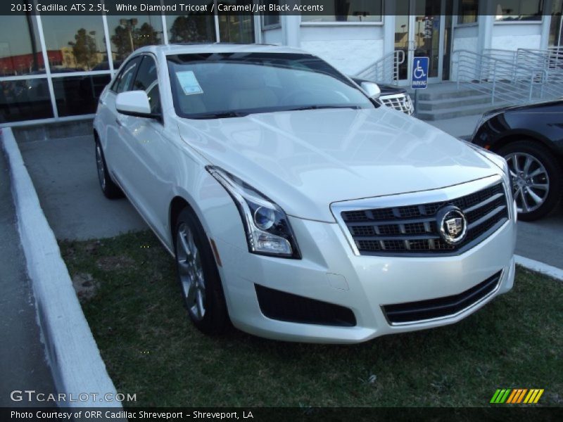 White Diamond Tricoat / Caramel/Jet Black Accents 2013 Cadillac ATS 2.5L