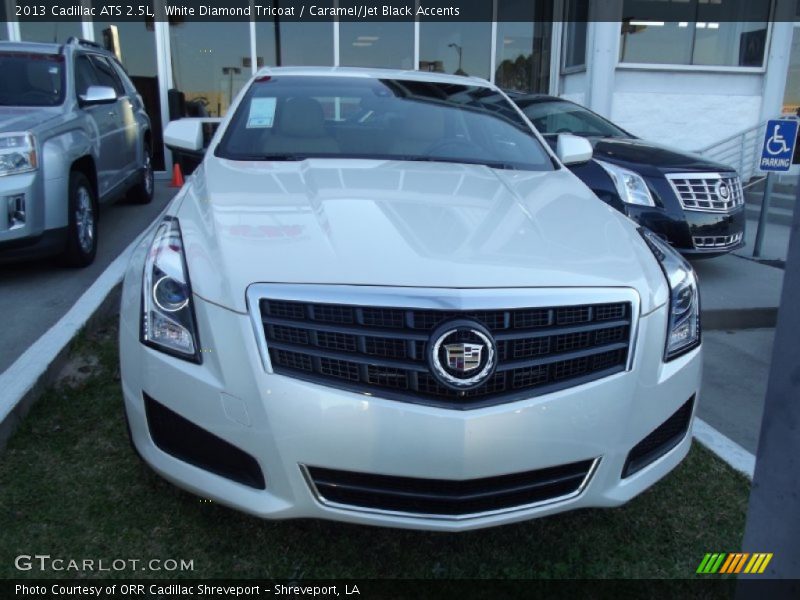 White Diamond Tricoat / Caramel/Jet Black Accents 2013 Cadillac ATS 2.5L