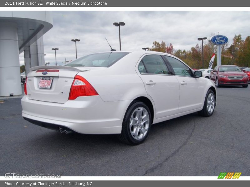 White Suede / Medium Light Stone 2011 Ford Fusion SE