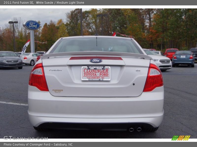 White Suede / Medium Light Stone 2011 Ford Fusion SE