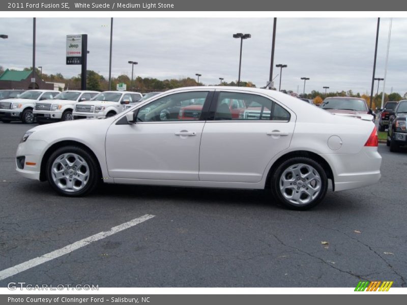 White Suede / Medium Light Stone 2011 Ford Fusion SE