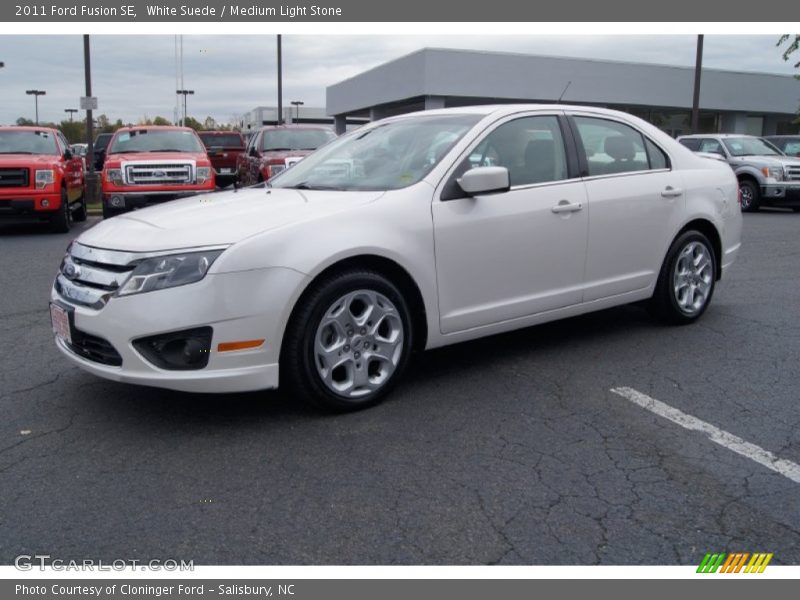 White Suede / Medium Light Stone 2011 Ford Fusion SE