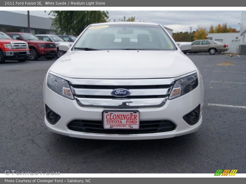 White Suede / Medium Light Stone 2011 Ford Fusion SE