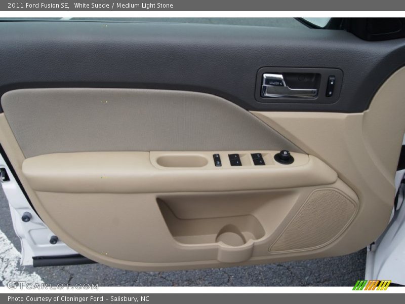 White Suede / Medium Light Stone 2011 Ford Fusion SE
