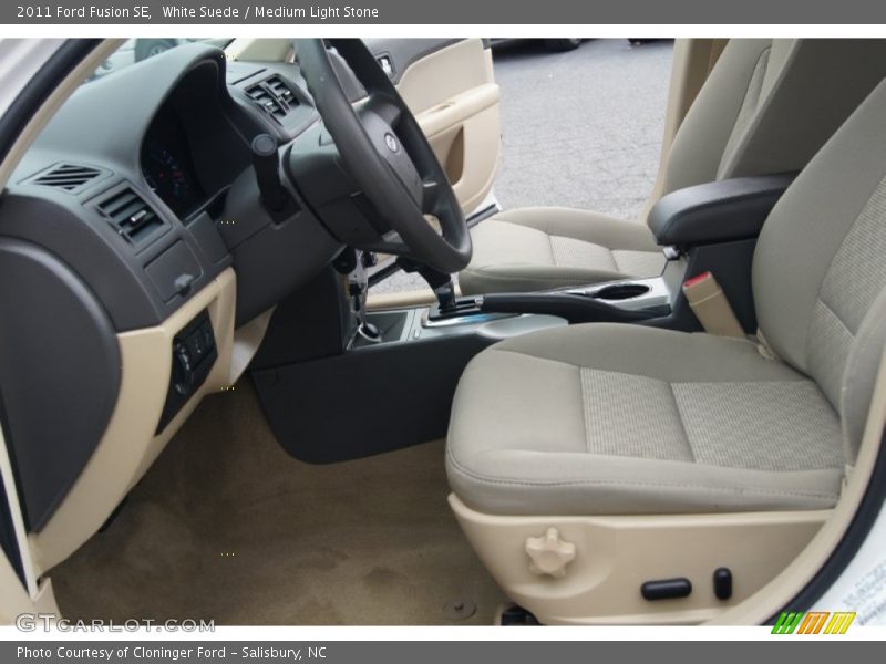 White Suede / Medium Light Stone 2011 Ford Fusion SE