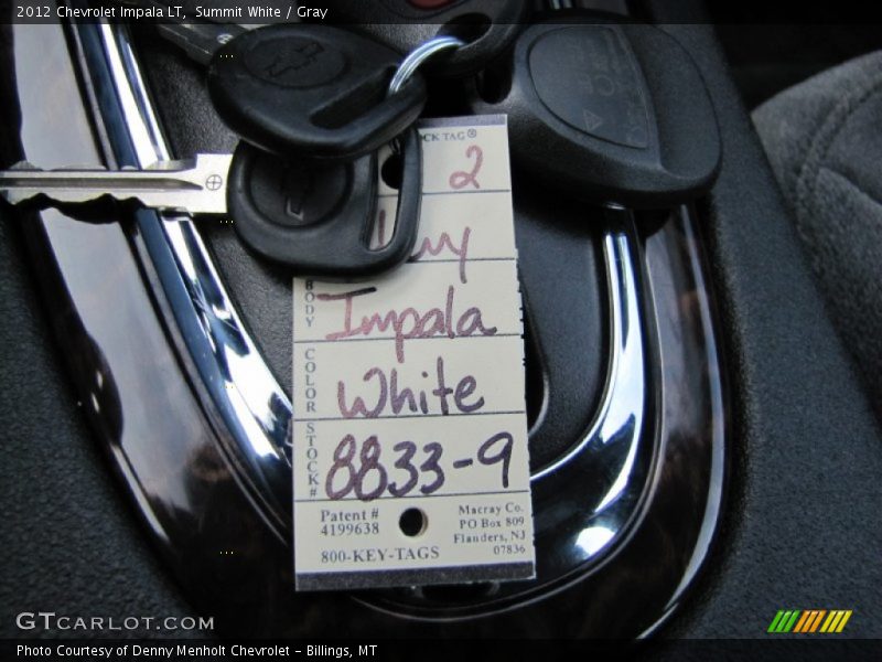 Summit White / Gray 2012 Chevrolet Impala LT