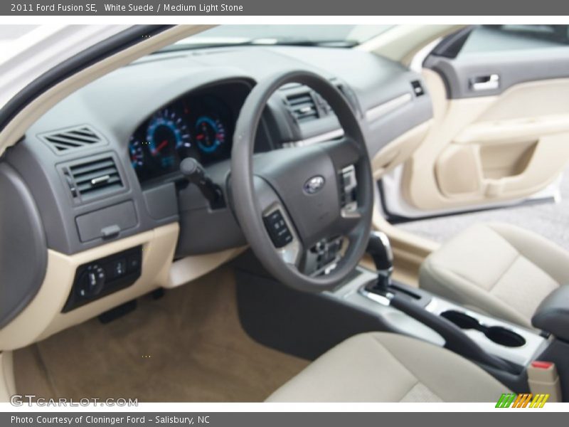 White Suede / Medium Light Stone 2011 Ford Fusion SE