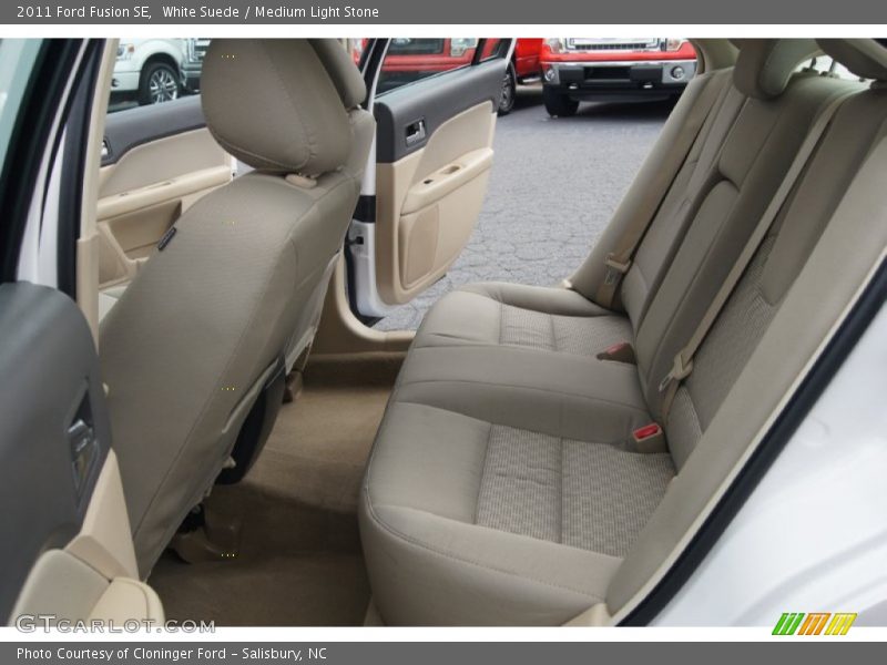White Suede / Medium Light Stone 2011 Ford Fusion SE