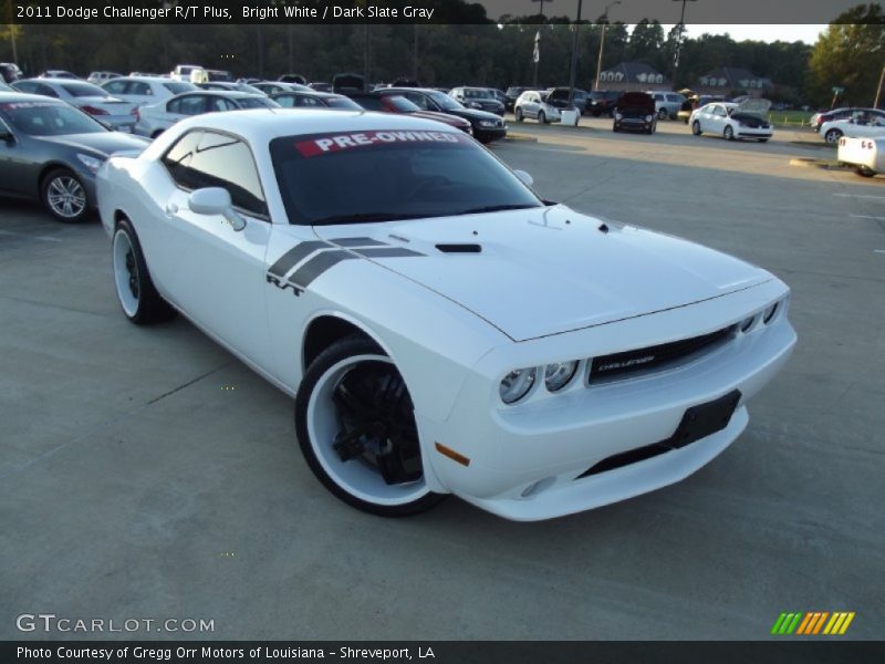 Bright White / Dark Slate Gray 2011 Dodge Challenger R/T Plus