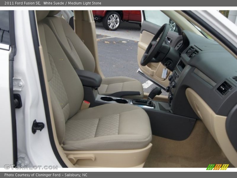 White Suede / Medium Light Stone 2011 Ford Fusion SE