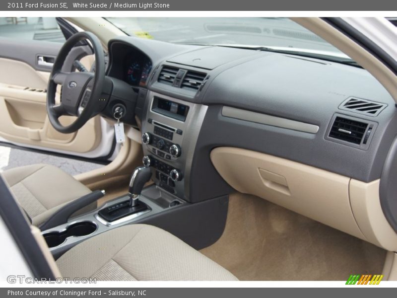 White Suede / Medium Light Stone 2011 Ford Fusion SE