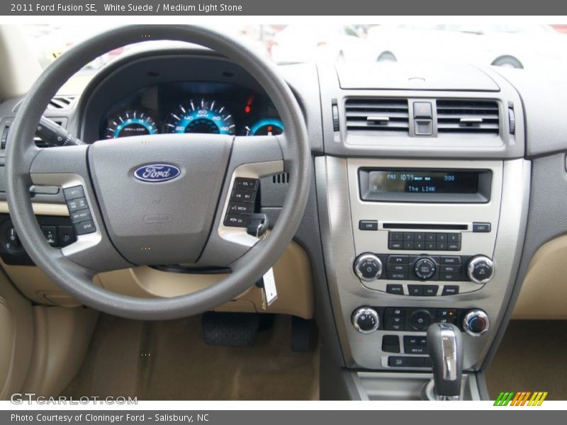 White Suede / Medium Light Stone 2011 Ford Fusion SE