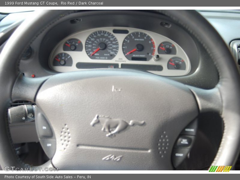 Rio Red / Dark Charcoal 1999 Ford Mustang GT Coupe