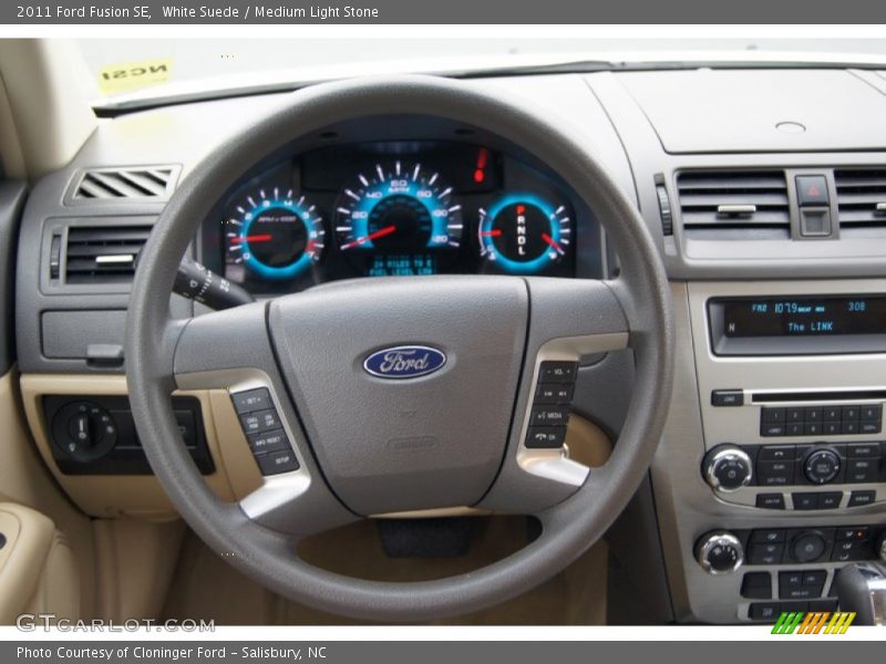 White Suede / Medium Light Stone 2011 Ford Fusion SE