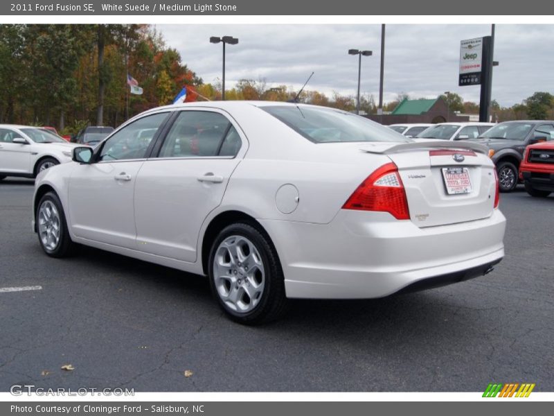 White Suede / Medium Light Stone 2011 Ford Fusion SE