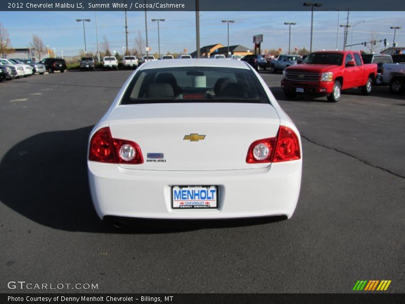 Summit White / Cocoa/Cashmere 2012 Chevrolet Malibu LS