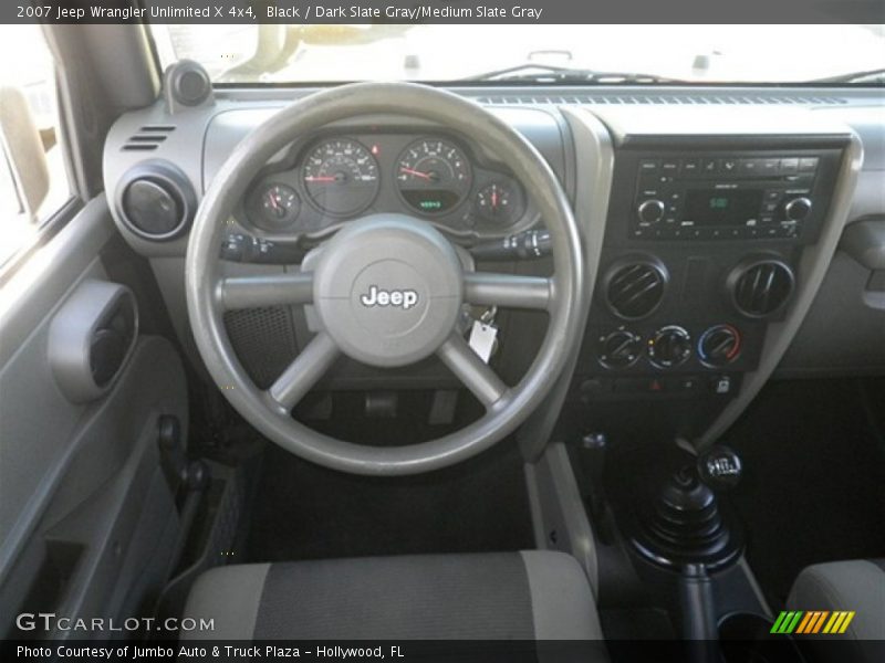 Black / Dark Slate Gray/Medium Slate Gray 2007 Jeep Wrangler Unlimited X 4x4