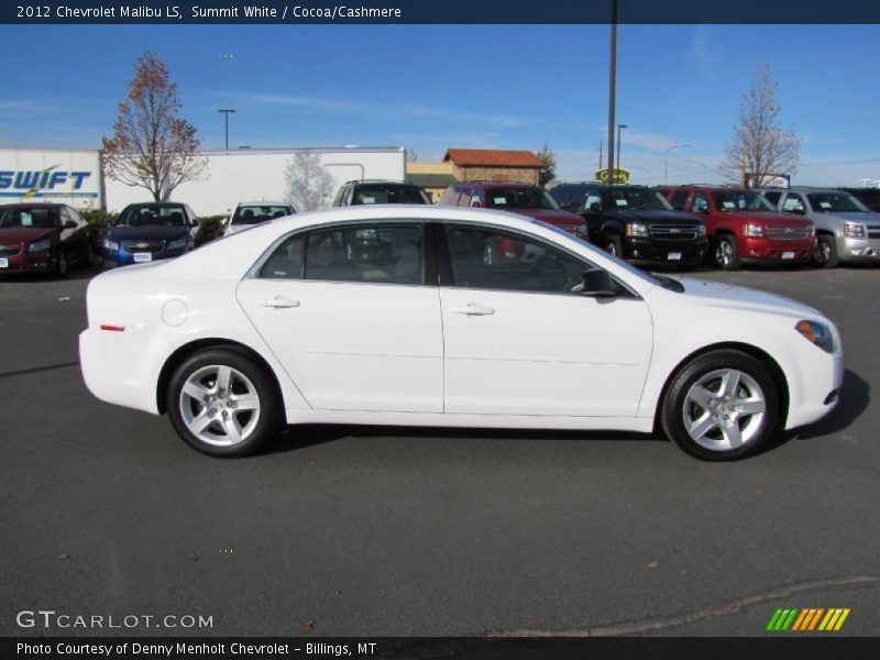 Summit White / Cocoa/Cashmere 2012 Chevrolet Malibu LS