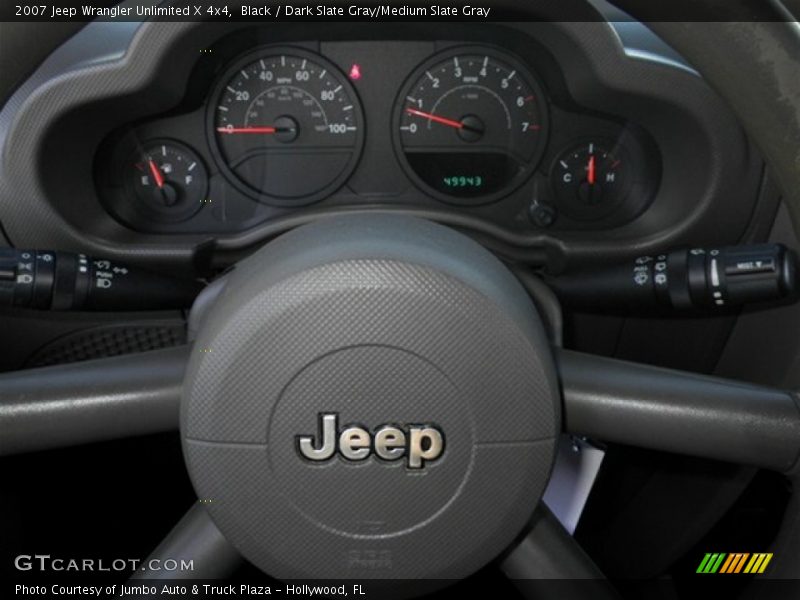 Black / Dark Slate Gray/Medium Slate Gray 2007 Jeep Wrangler Unlimited X 4x4