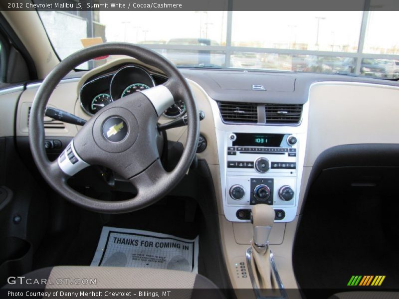 Summit White / Cocoa/Cashmere 2012 Chevrolet Malibu LS