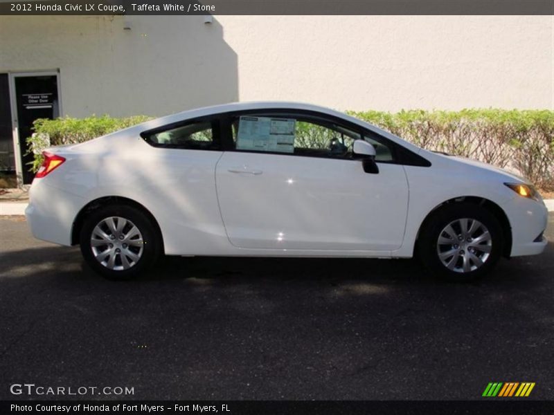 Taffeta White / Stone 2012 Honda Civic LX Coupe