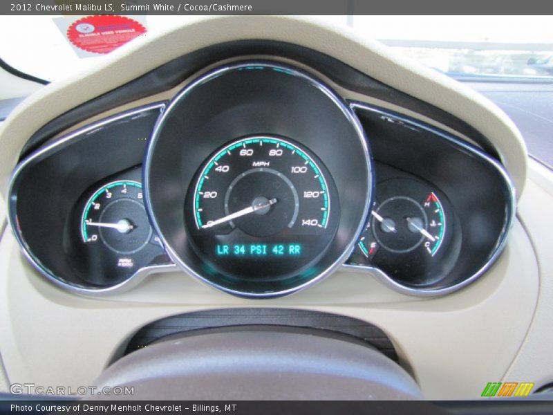 Summit White / Cocoa/Cashmere 2012 Chevrolet Malibu LS