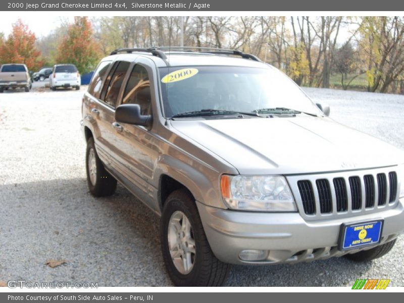 Silverstone Metallic / Agate 2000 Jeep Grand Cherokee Limited 4x4