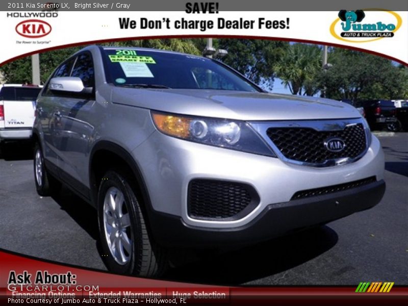 Bright Silver / Gray 2011 Kia Sorento LX