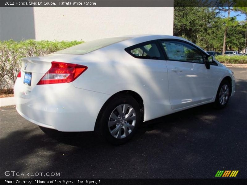 Taffeta White / Stone 2012 Honda Civic LX Coupe
