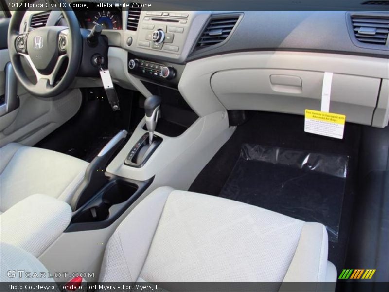 Taffeta White / Stone 2012 Honda Civic LX Coupe