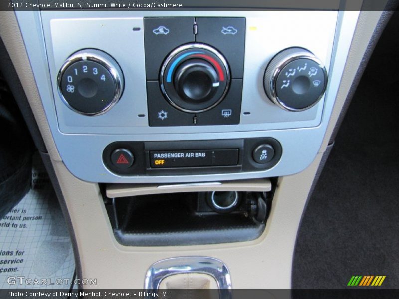 Summit White / Cocoa/Cashmere 2012 Chevrolet Malibu LS
