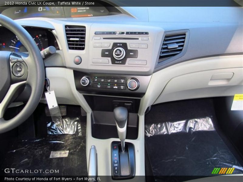Taffeta White / Stone 2012 Honda Civic LX Coupe