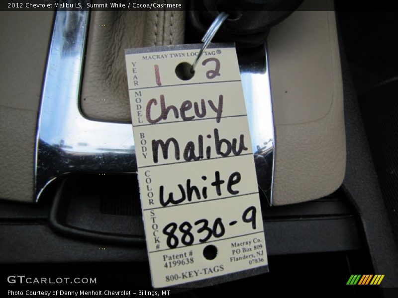 Summit White / Cocoa/Cashmere 2012 Chevrolet Malibu LS