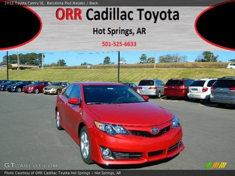 Barcelona Red Metallic / Black 2012 Toyota Camry SE