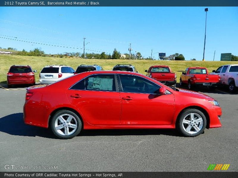 Barcelona Red Metallic / Black 2012 Toyota Camry SE